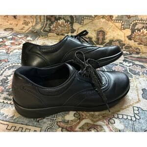 SAS Black Leather Loafers